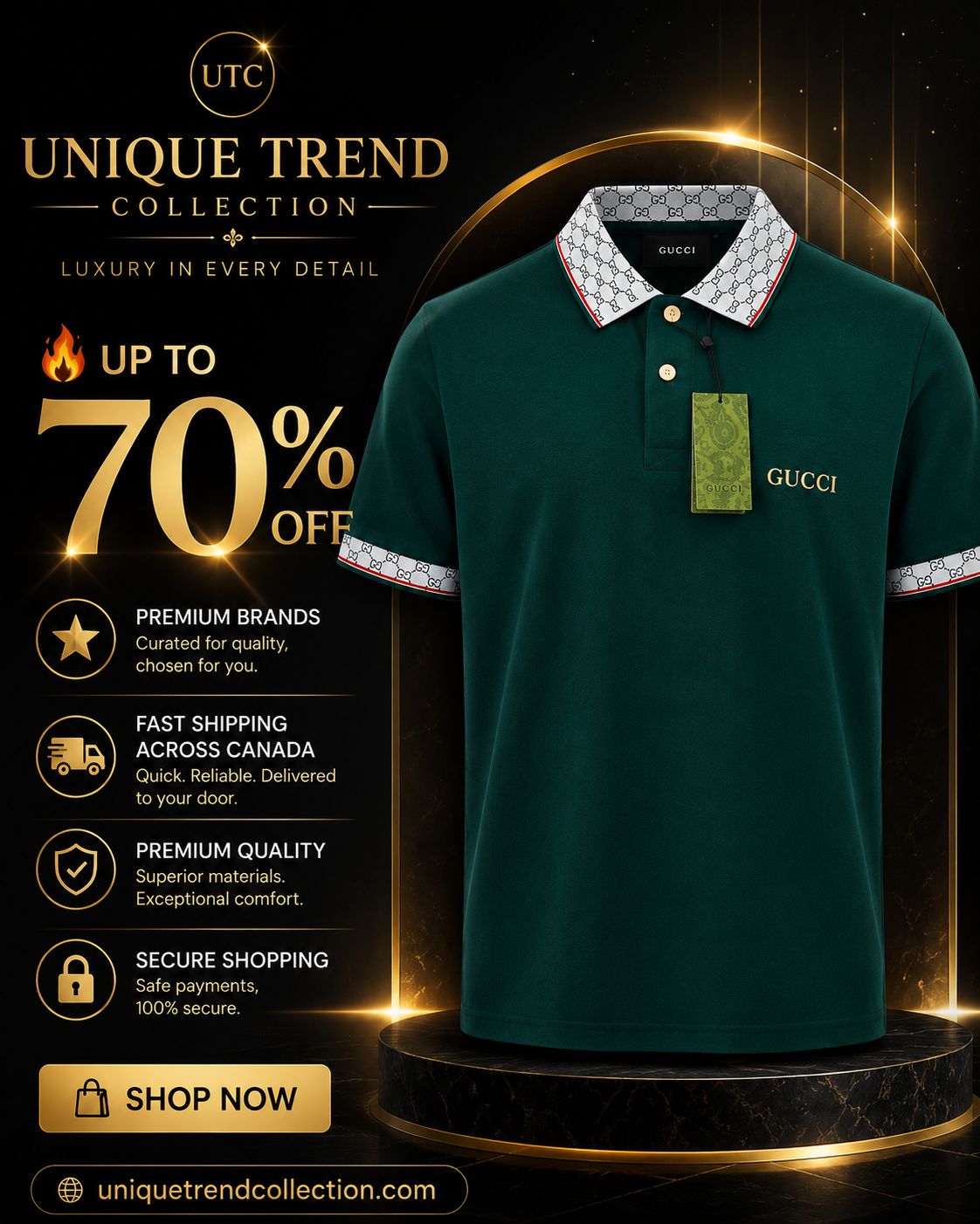 💎 Premium Men's Luxury Polo Shirt 👕 | Modern Smart Casual | Soft Cotton Blend | Emerald Green
