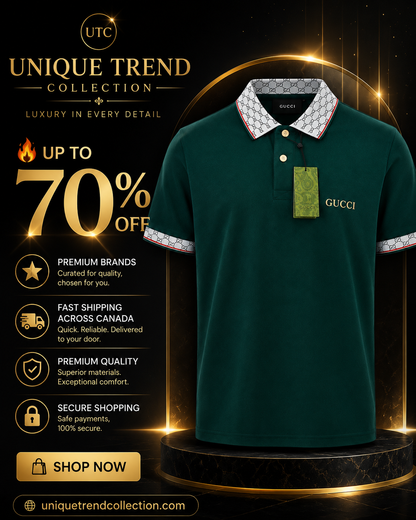 💎 Premium Men's Luxury Polo Shirt 👕 | Modern Smart Casual | Soft Cotton Blend | Emerald Green
