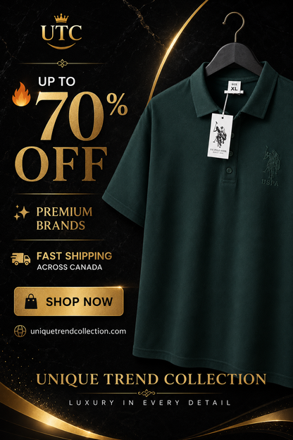 U.S. Polo Assn. Women's Premium Dark Green Cotton Polo Shirt | Classic Short Sleeve Casual Golf Tee