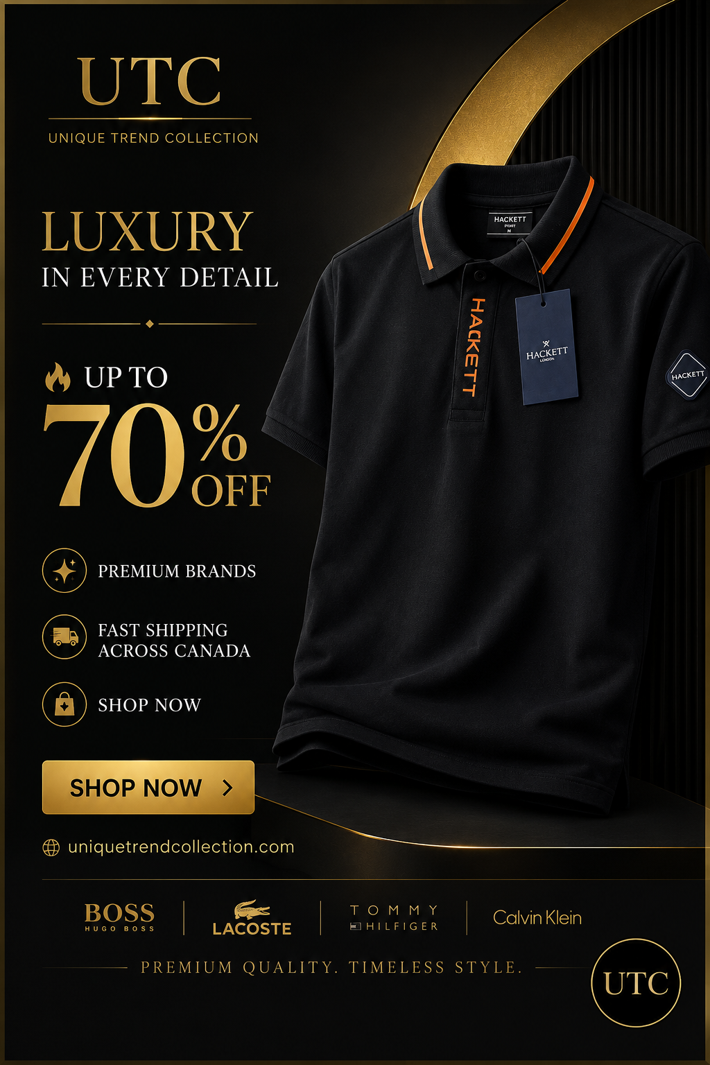 🖤 Hackett London Men's Premium Black Polo Shirt 👕✨ | Luxury Cotton | Smart Casual