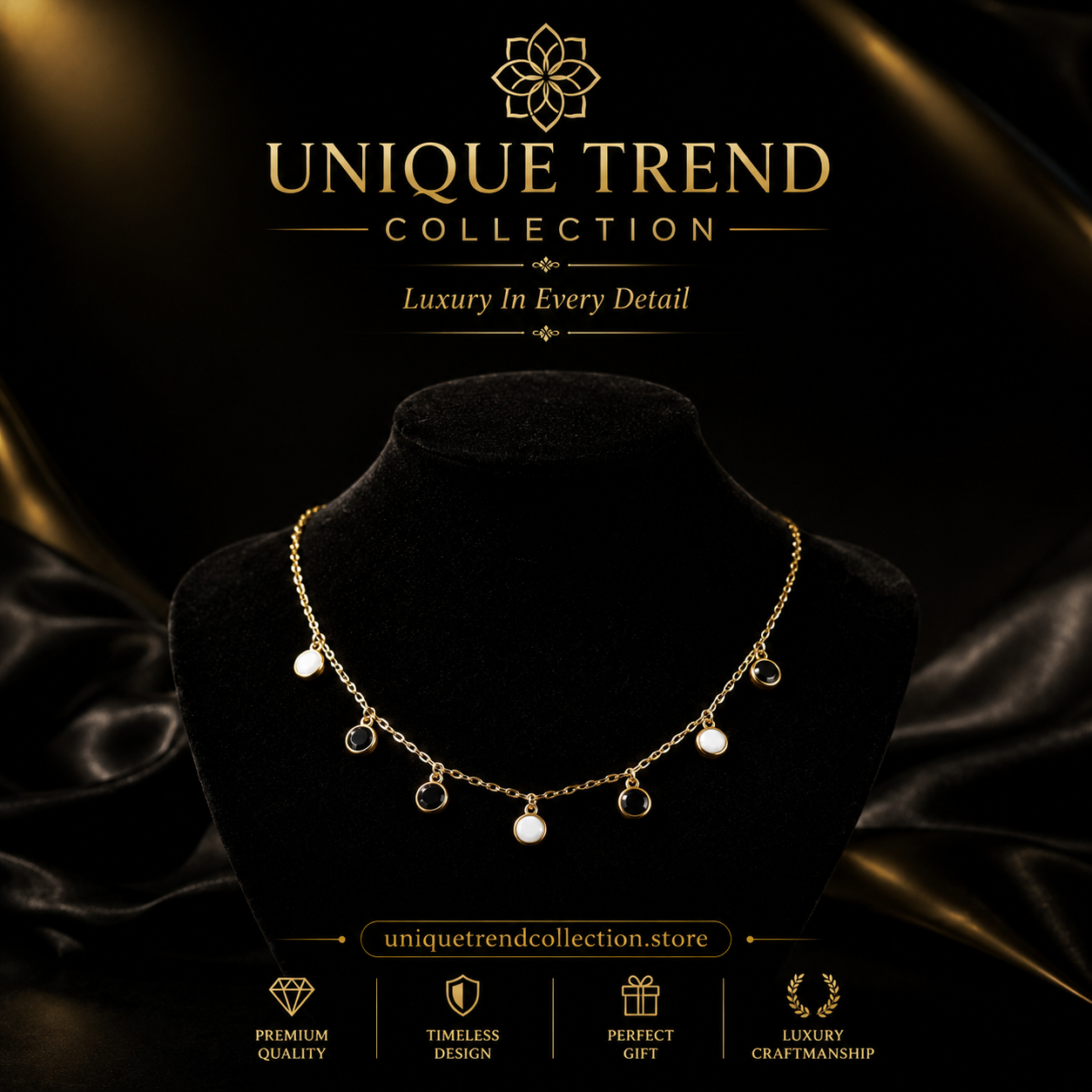✨ Elegant Gold Charm Necklace | Minimalist Luxury Pendant Chain | Unique Trend Collection