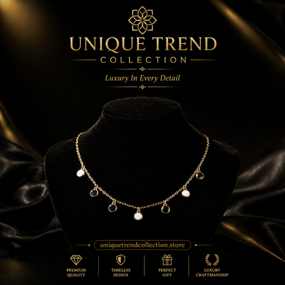 ✨ Elegant Gold Charm Necklace | Minimalist Luxury Pendant Chain | Unique Trend Collection