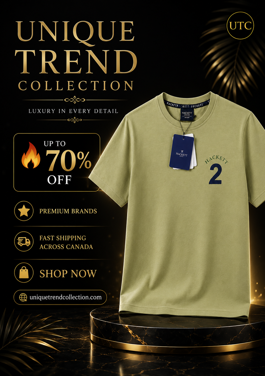 💚✨ Hackett London Men's Premium Sage Green T-Shirt 👕 | 100% Soft Cotton Crew Neck | Luxury Casual Everyday Wear