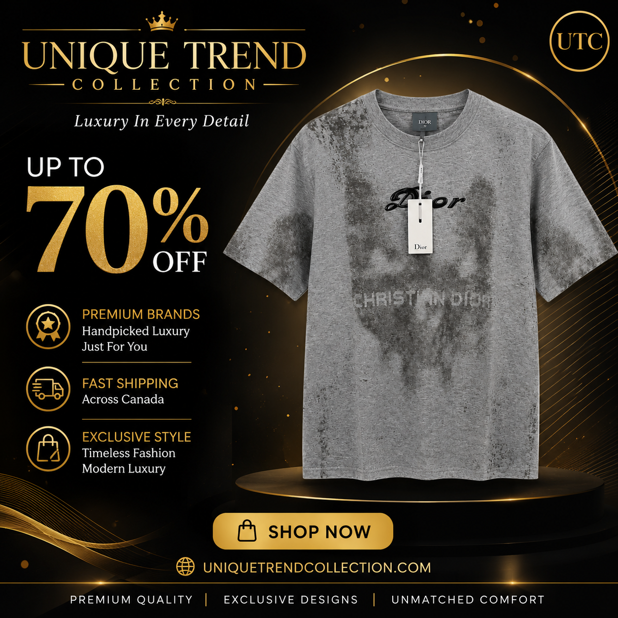 Premium Men's Grey Graphic Crew Neck T-Shirt | Soft Cotton Blend | Modern Fit
