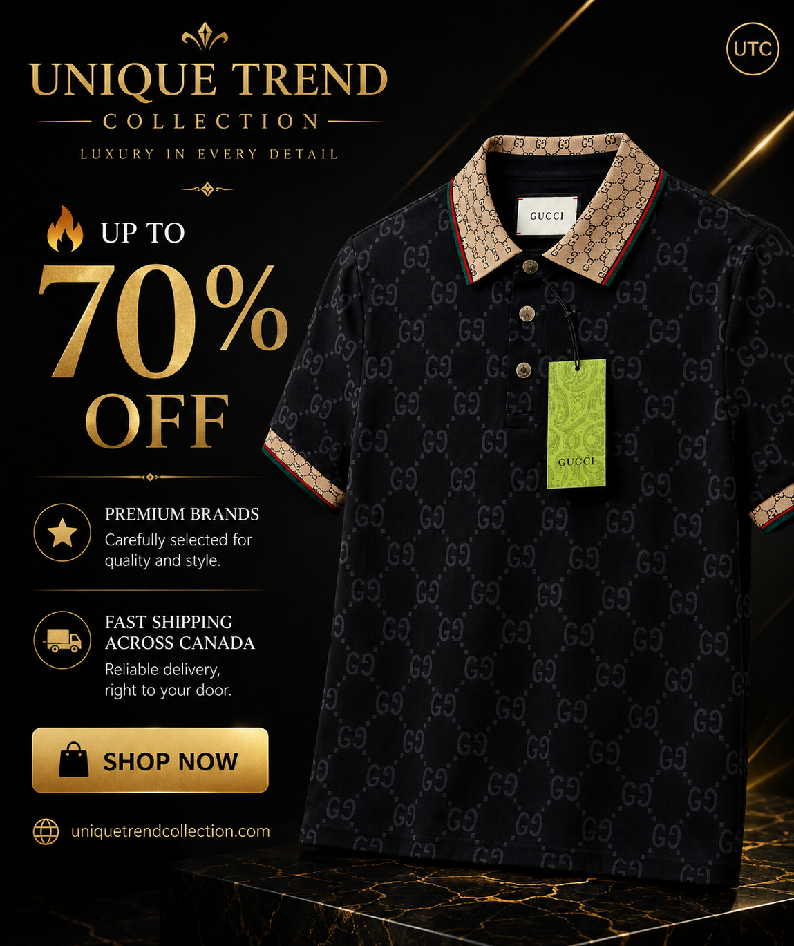 👑 Premium Men's Luxury Polo Shirt 👕 | Soft Cotton Blend | Designer-Inspired Smart Casual | Black
