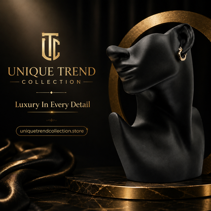 ✨ Elegant Gold Crystal Hoop Earrings for Women | 💎 UTC Luxury Jewelry