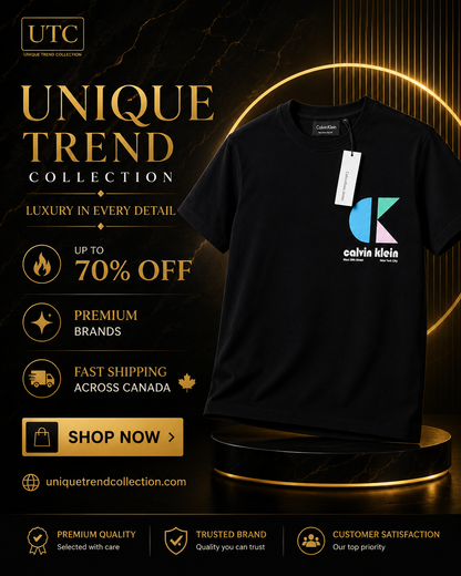 🖤 Calvin Klein Men's Premium Logo T-Shirt | Black Cotton Crew Neck Tee