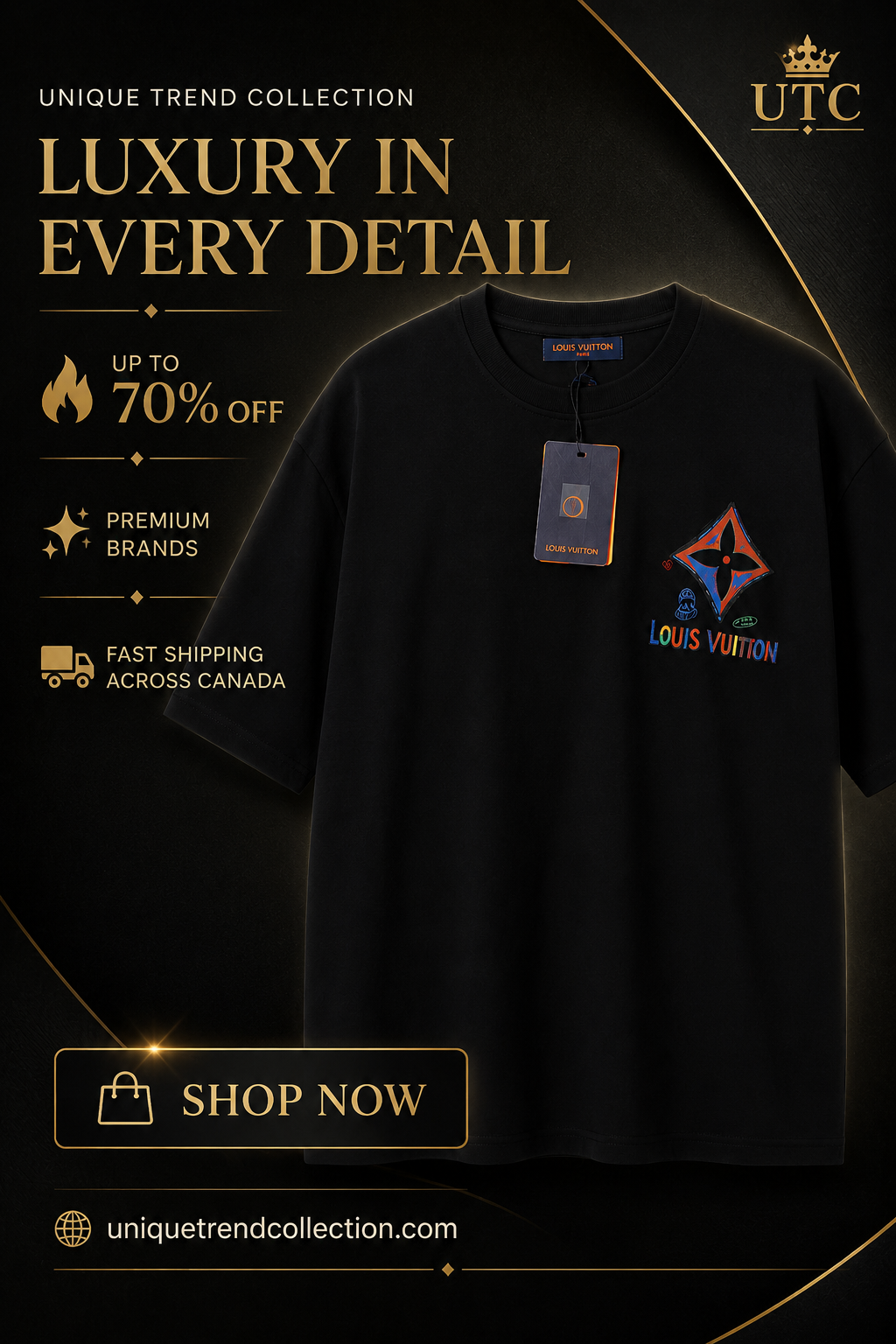 Premium Men's Black Oversized Cotton T-Shirt | Soft Crew Neck Casual Tee