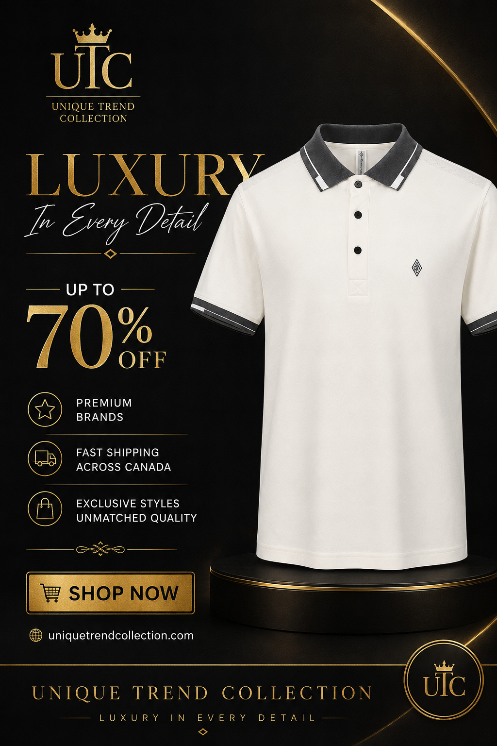 ✨ Premium Men's White Polo Shirt | Modern Everyday Luxury ✨