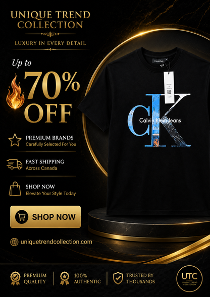 Calvin Klein Jeans Men's Black Graphic Logo T-Shirt | Premium Cotton Crew Neck