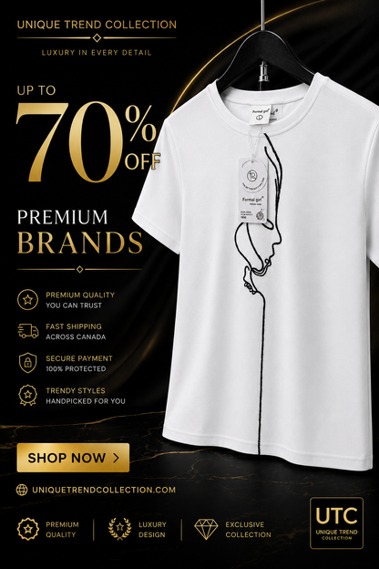 Formal Girl Women’s White Minimalist Line Art T-Shirt – Short Sleeve Casual Tee