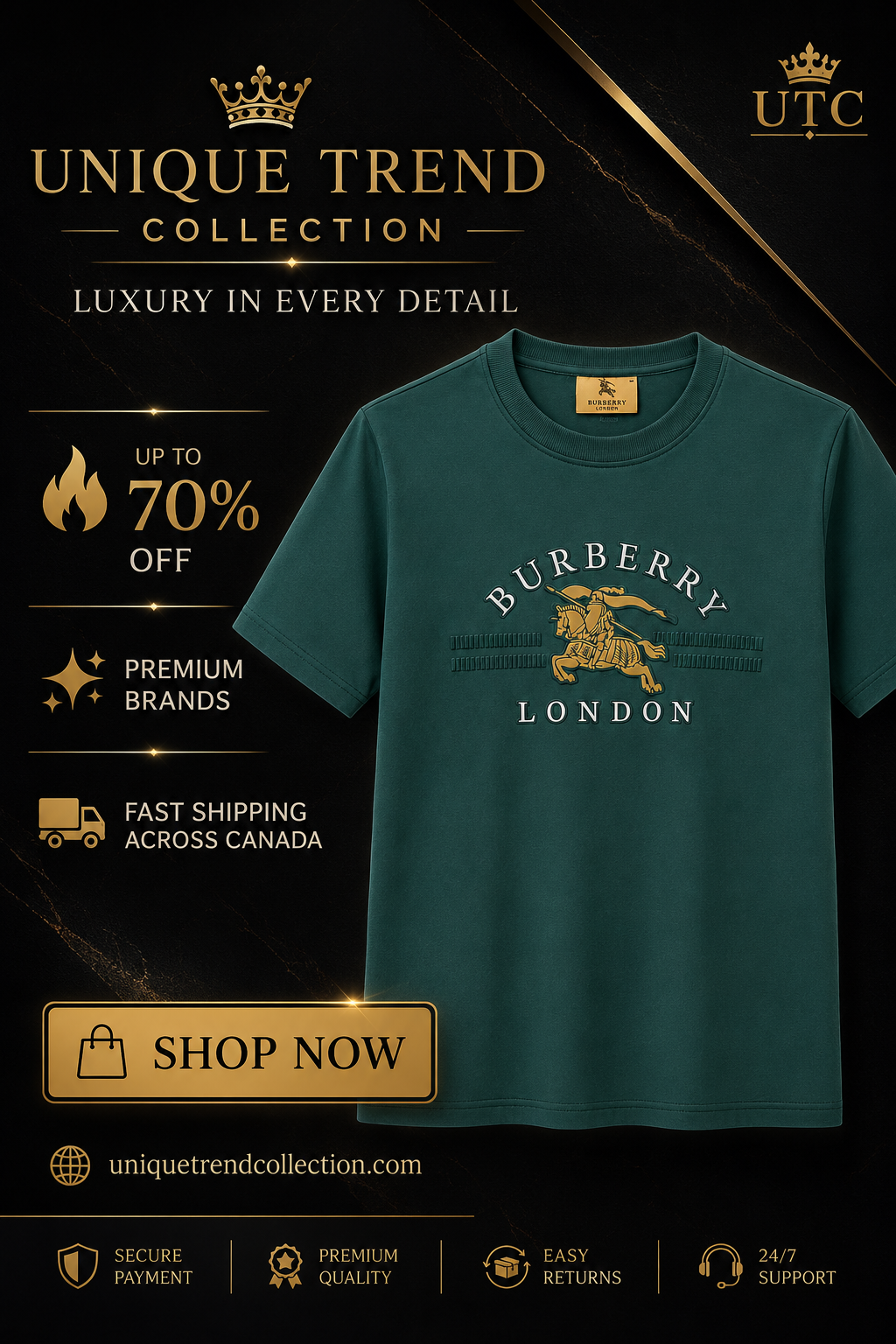 Premium Men's Forest Green Cotton T-Shirt | Soft Crew Neck Casual Tee