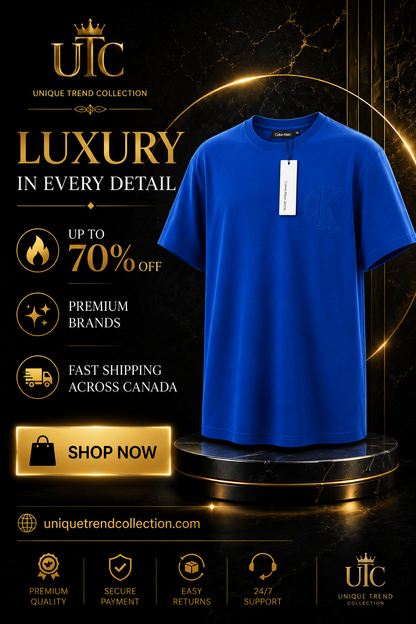 Premium Men's Royal Blue Cotton T-Shirt | Soft Crew Neck Everyday Casual Tee