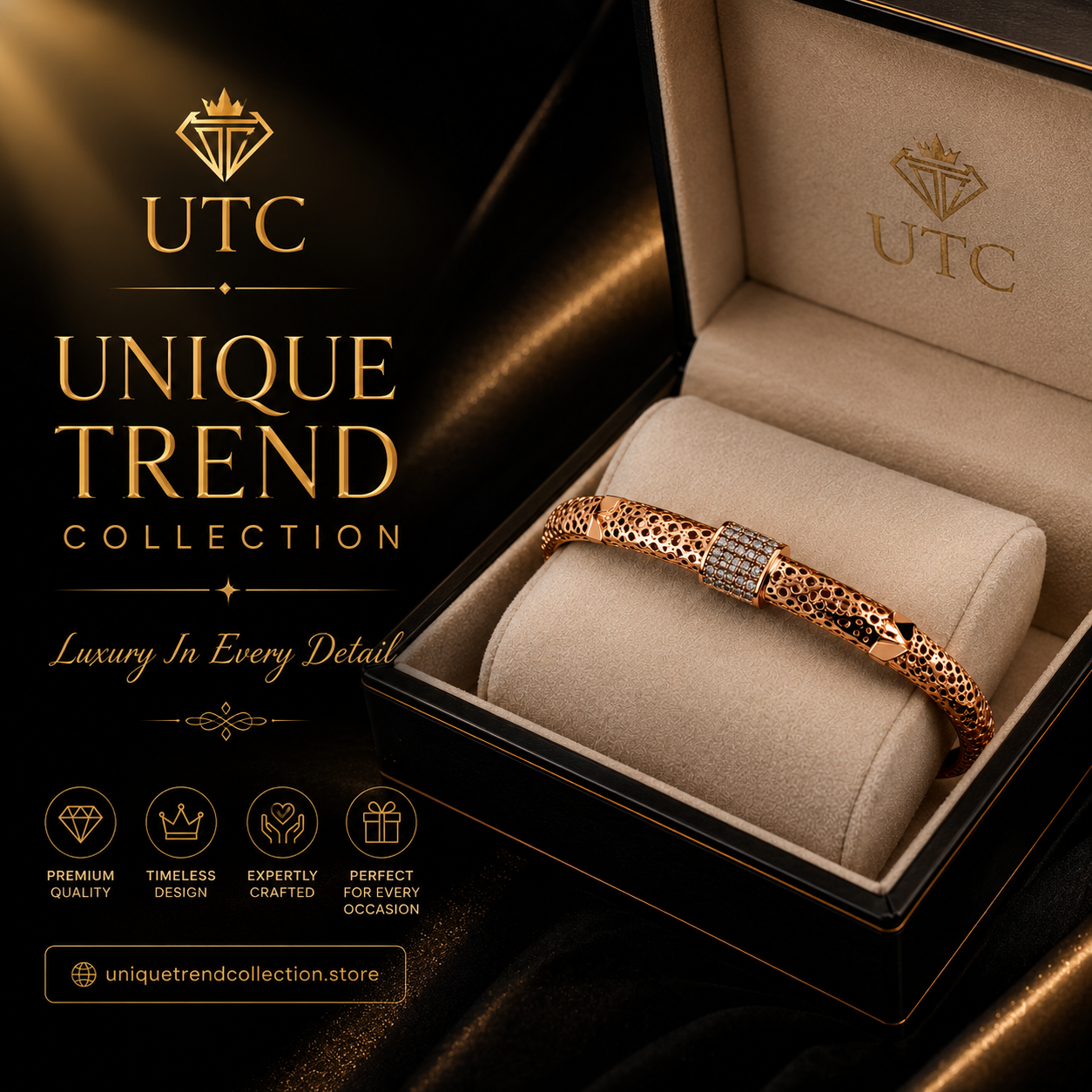 ✨ Luxury Gold Textured Chain Bracelet | Elegant Women's Fashion Jewelry