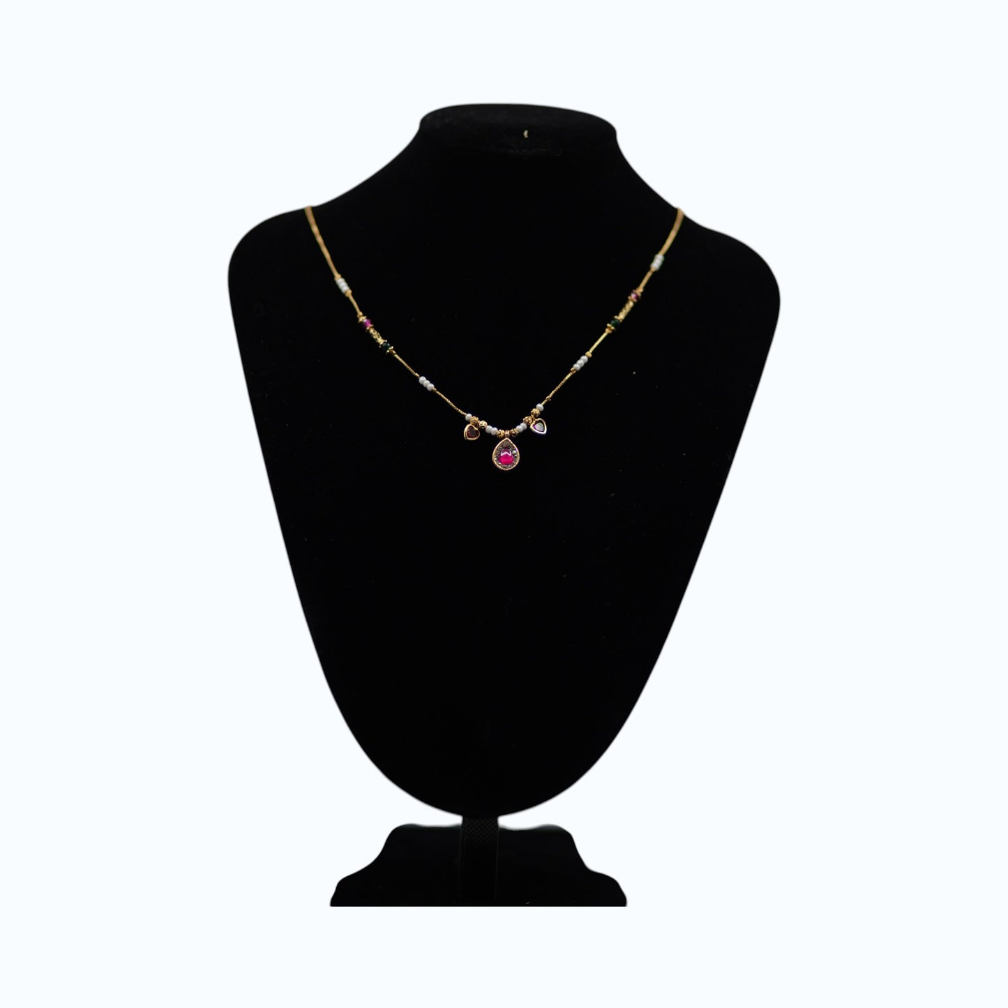 💖 Pink Crystal & Pearl Charm Necklace for Women | UTC Jewelry