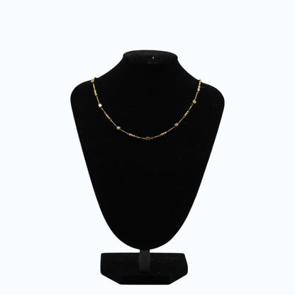✨ Minimalist Gold Cube Chain Necklace for Women | Elegant Lightweight Jewelry | Perfect Gift