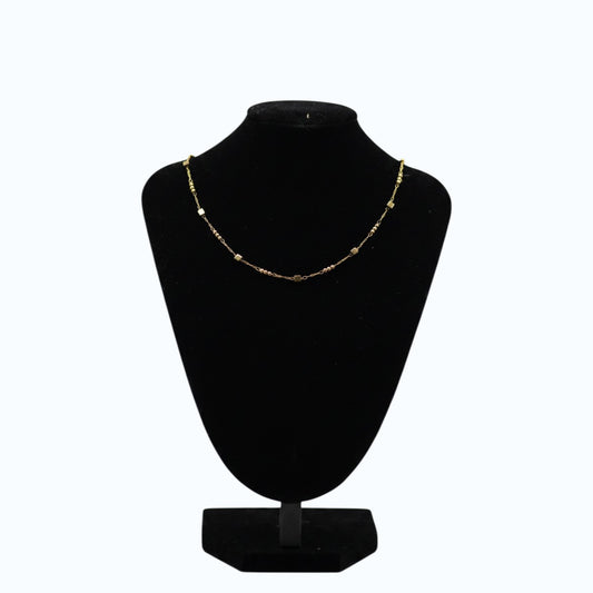 ✨ Minimalist Gold Cube Chain Necklace for Women | Elegant Lightweight Jewelry | Perfect Gift