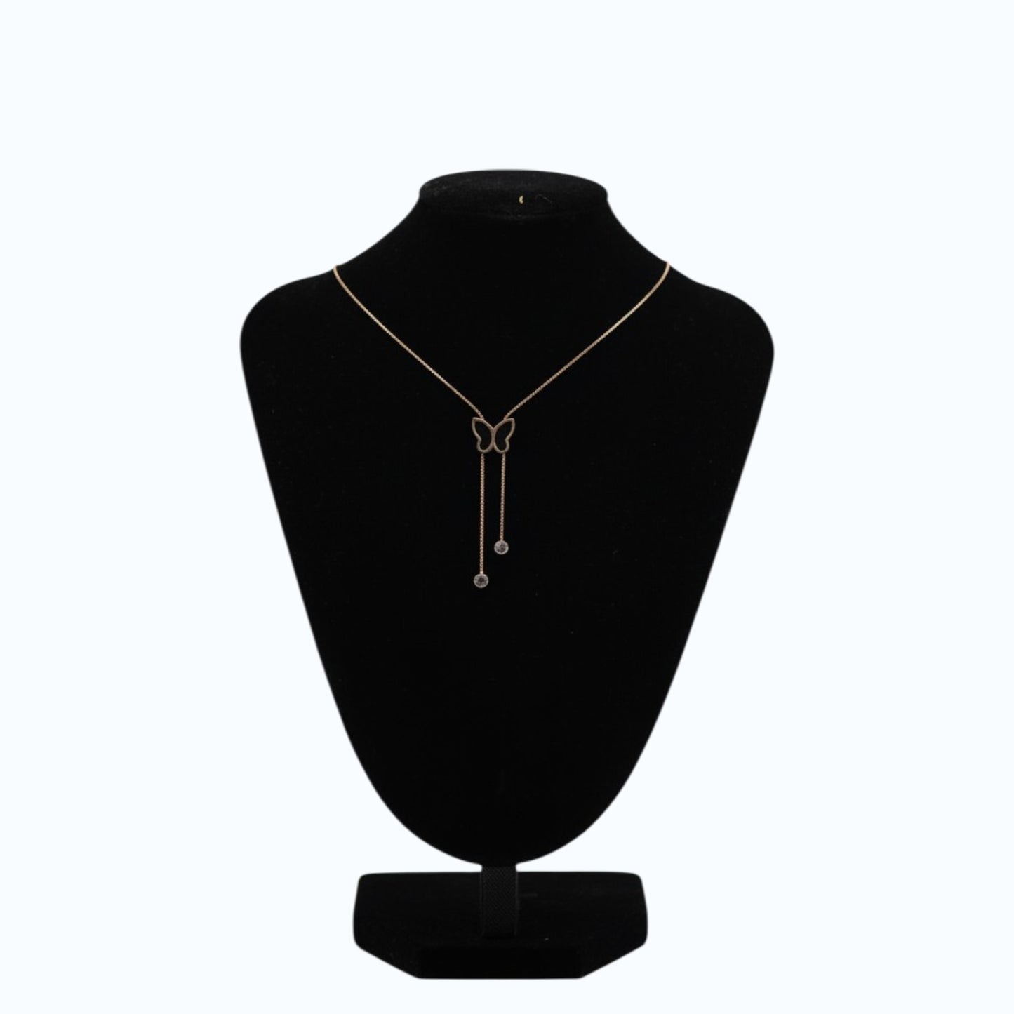 🦋 Elegant Butterfly Tassel Necklace for Women | Gold Plated Crystal Pendant Jewelry