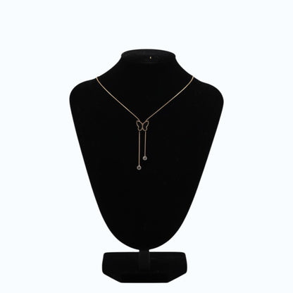 🦋 Elegant Butterfly Tassel Necklace for Women | Gold Plated Crystal Pendant Jewelry