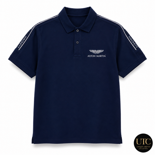 Premium Men's Navy Cotton Polo Shirt | Soft Comfort Casual Golf & Business Polo