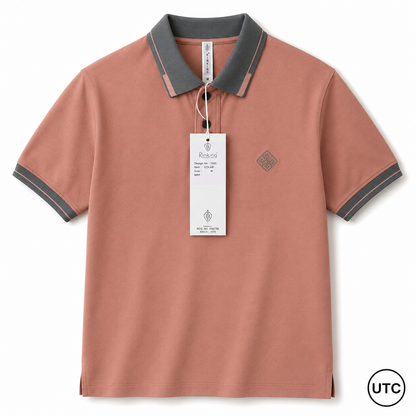🏆 Premium Men's Polo Shirt | Soft Cotton Blend | Smart Casual | Dusty Rose 👕