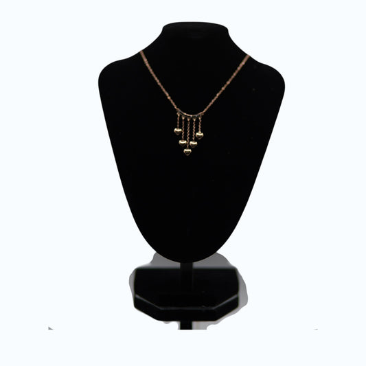 💖 UTC Luxury Heart Tassel Necklace for Women | Elegant Gold Crystal Pendant