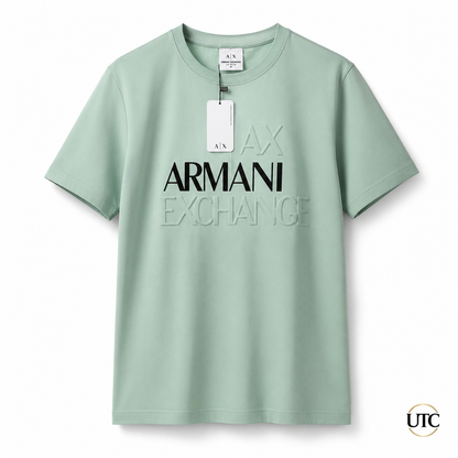 Armani Exchange Men's Logo T-Shirt – Premium Cotton Crew Neck | Mint Green | A|X
