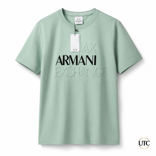 Armani Exchange Men's Logo T-Shirt – Premium Cotton Crew Neck | Mint Green | A|X