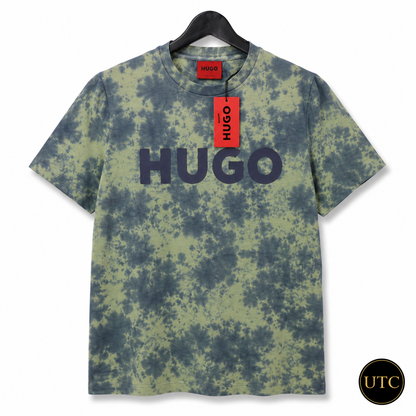 🔥 HUGO Men's Premium Tie-Dye Logo T-Shirt 👕 | ✨ Soft Cotton | 🌿 Modern Luxury | 🇨🇦 Fast Shipping