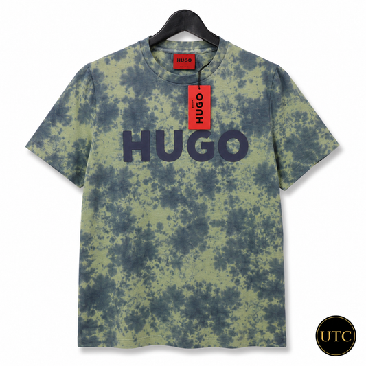 🔥 HUGO Men's Premium Tie-Dye Logo T-Shirt 👕 | ✨ Soft Cotton | 🌿 Modern Luxury | 🇨🇦 Fast Shipping