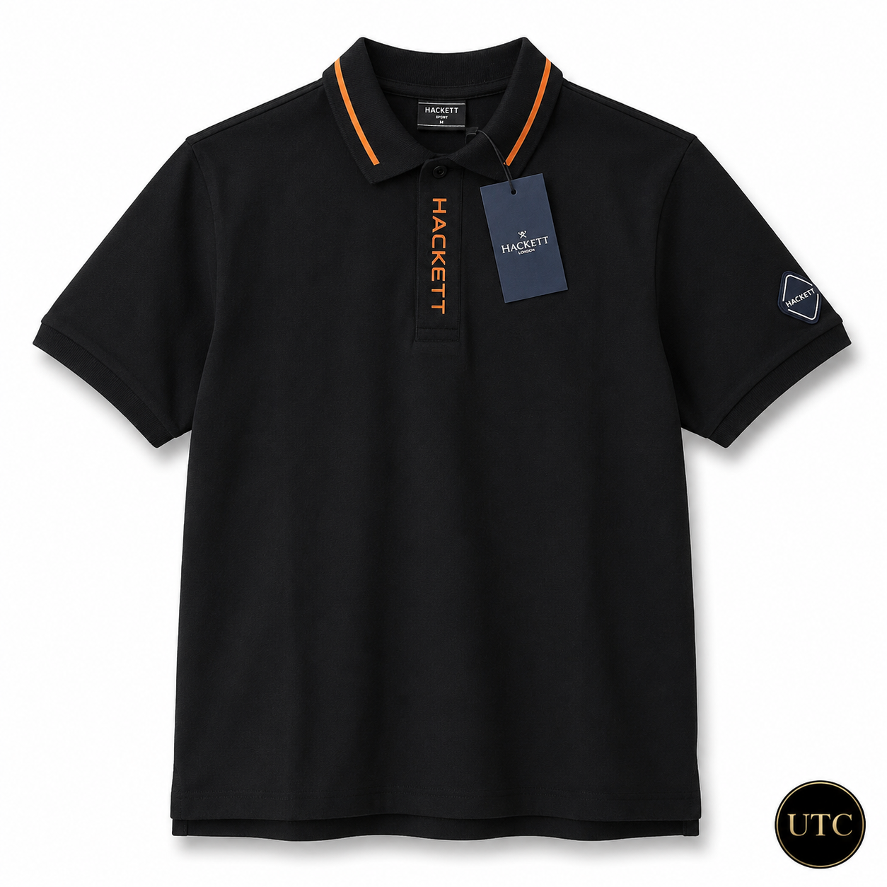 🖤 Hackett London Men's Premium Black Polo Shirt 👕✨ | Luxury Cotton | Smart Casual