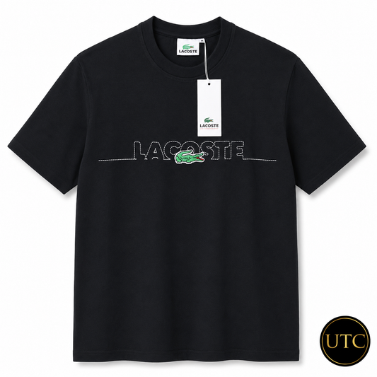 🐊✨ Lacoste Men's Premium Black Logo T-Shirt 👕 | 💎 100% Cotton Crew Neck | 🖤 Luxury Everyday Style | 🇨🇦 Fast Shipping