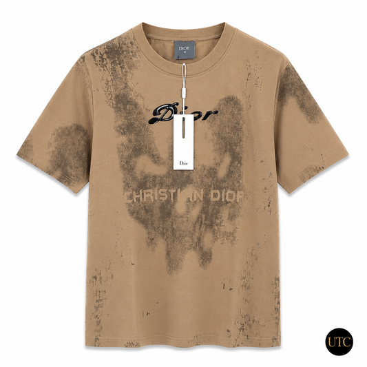 Premium Men's Beige Graphic Crew Neck T-Shirt | Soft Cotton Blend