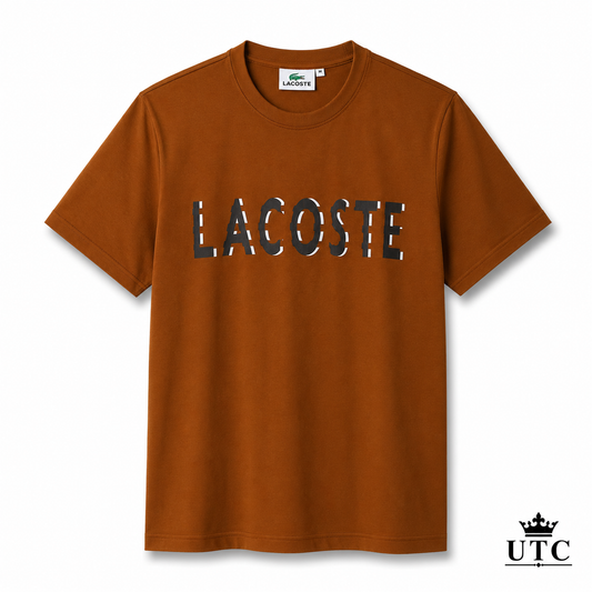 Premium Men's Rust Brown Cotton T-Shirt | Soft Crew Neck Casual Tee