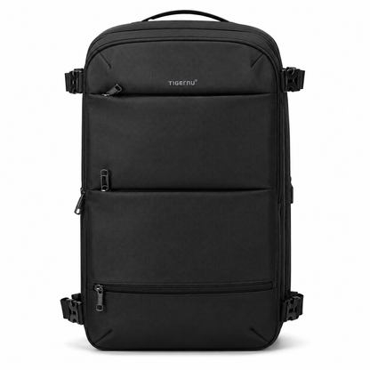 Tigernu Waterproof Vacuum Compression Laptop Backpack | Built-in Electric Vacuum Compression | Expandable 27L–37L | Anti-Theft | USB Charging | Fits 17" Laptop