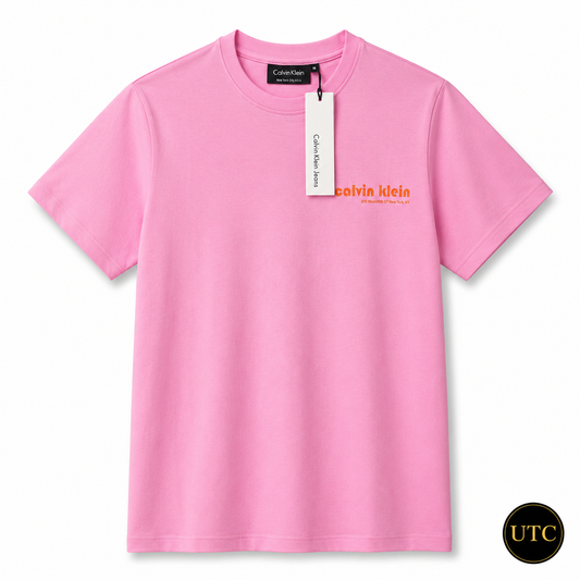 🌸✨ Calvin Klein Jeans Premium Pink Logo T-Shirt 👕 | 100% Authentic 💎 Soft Cotton Crew Neck | Luxury Everyday Style 🔥