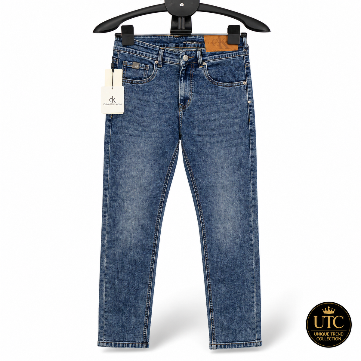 Calvin Klein Jeans Men's Blue Straight-Leg Denim Jeans