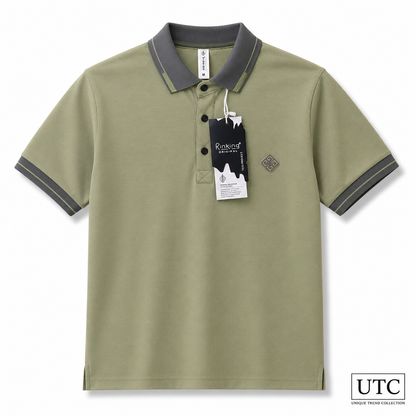 🟢 Premium Men's Olive Green Polo Shirt | Soft Cotton Casual Golf Polo 👕