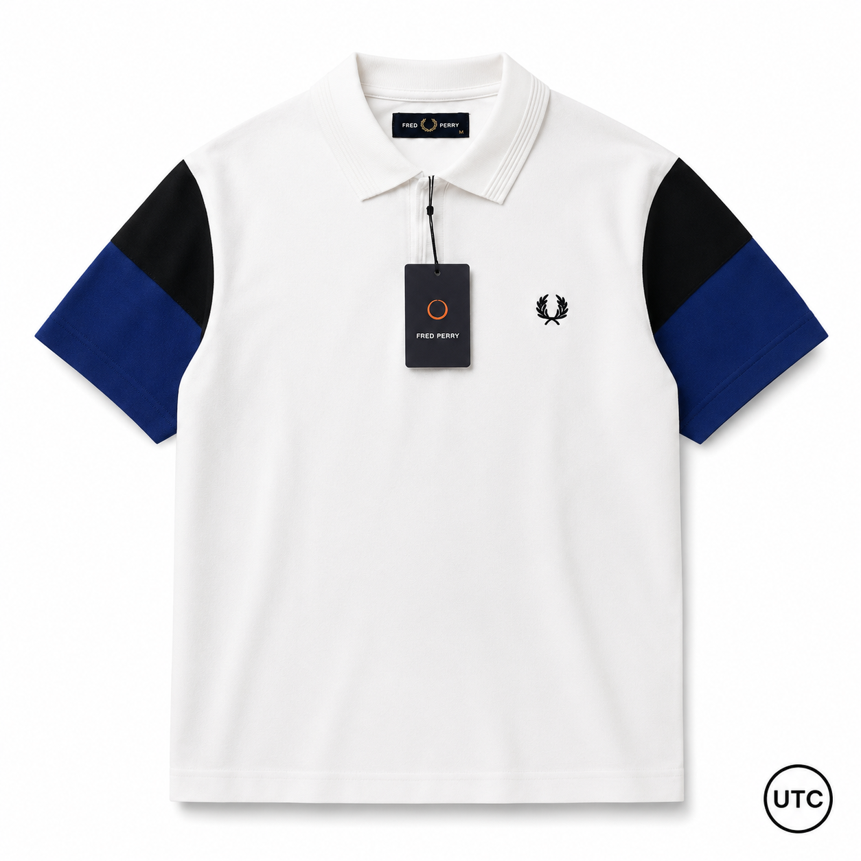 🏆 Premium Men's Color Block Polo Shirt 👕 | Soft Cotton Blend | Modern Smart Casual | White & Royal Blue