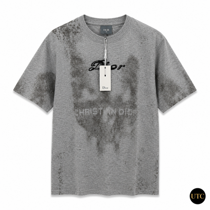 Premium Men's Grey Graphic Crew Neck T-Shirt | Soft Cotton Blend | Modern Fit