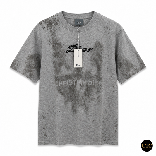 Premium Men's Grey Graphic Crew Neck T-Shirt | Soft Cotton Blend | Modern Fit