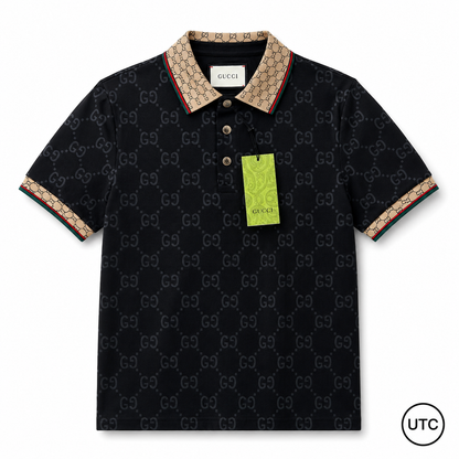 👑 Premium Men's Luxury Polo Shirt 👕 | Soft Cotton Blend | Designer-Inspired Smart Casual | Black