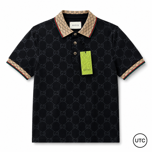 👑 Premium Men's Luxury Polo Shirt 👕 | Soft Cotton Blend | Designer-Inspired Smart Casual | Black