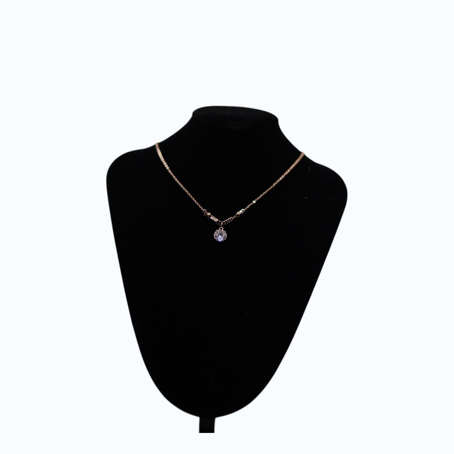 ✨ Elegant Crystal Pendant Necklace – Rose Gold | Luxury Everyday Jewelry for Women