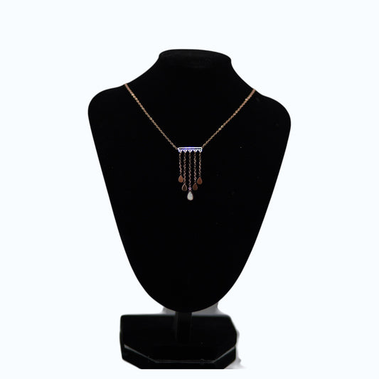 ✨ Rose Gold Water Drop Tassel Necklace | Elegant Crystal Pendant Necklace for Women ✨