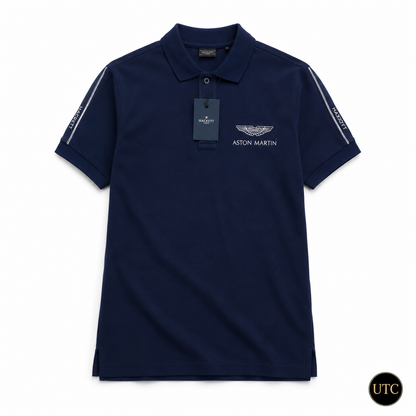 Premium Men's Navy Cotton Polo Shirt | Soft Comfort Casual Golf & Business Polo