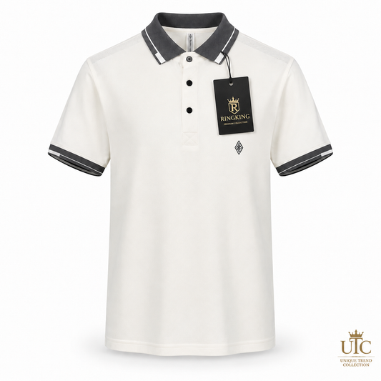 ✨ Premium Men's White Polo Shirt | Modern Everyday Luxury ✨