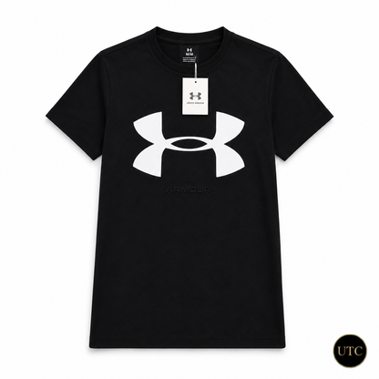 Under Armour Men's Sportstyle Big Logo T-Shirt – Black | Premium Cotton Athletic Tee