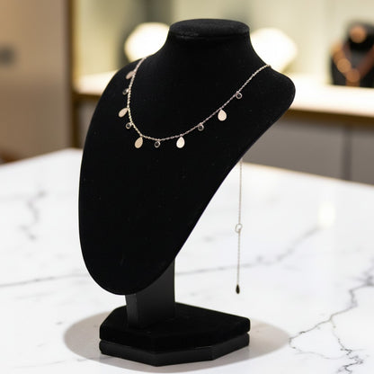 Rose Gold Dainty Charm Necklace for Women | Adjustable Luxury Minimalist Necklace | Unique Trend Collection