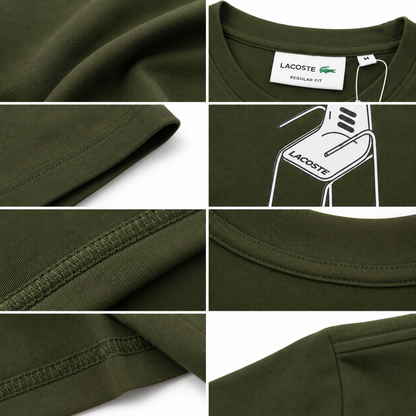 Premium Men's Olive Green Cotton Graphic T-Shirt | Soft Crew Neck Casual Tee